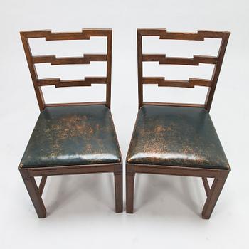MIKKO S. NUPPONEN, a set of six 1930's 'Jukola' chairs for HMN Huonekaluliike Mikko Nupponen. Finland.