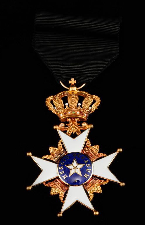 KUNGLIGA NORDSTJÄRNEORDEN, 18k guld, CF Carlman, 1900-tal.