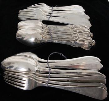 PARTI BESTICK, 34 st, silver, ca 1400 g.