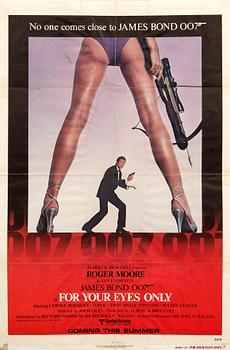 Filmaffisch James Bond "For Your Eyes Only" Amerikansk.