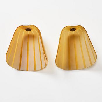 Bertil Brisborg, & Olle Elmgren, a pair of wall lamps, custom made, Nordiska Kompaniet 1940s.