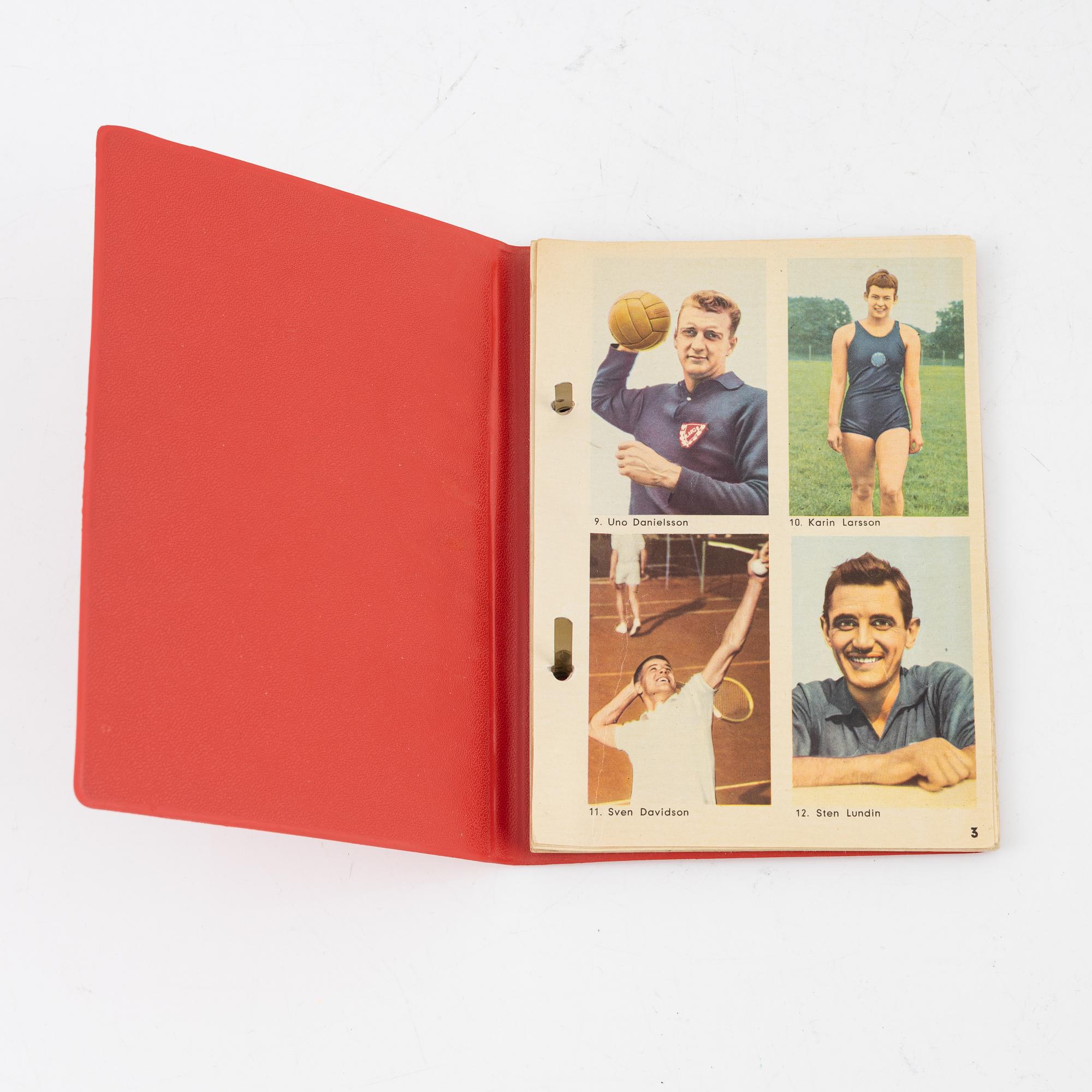 Idol cards, "Sportens stjärnor", Hemmets Journal, 1960s.