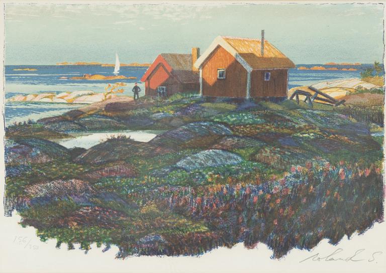 Roland Svensson, litograph in colours, signed and numbered 156/350.