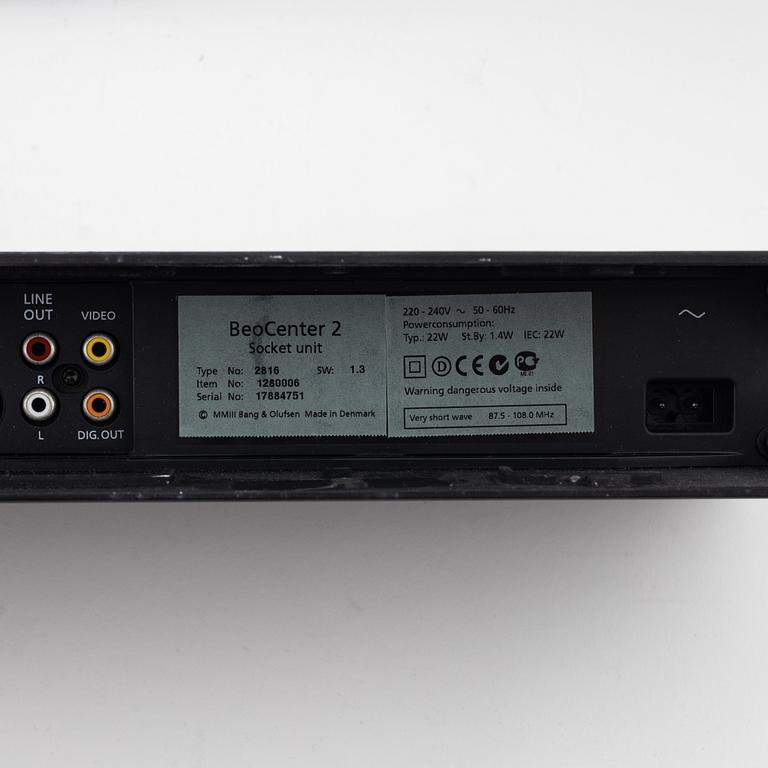 Bang & Olufsen, stereo center and loud speakers, 21st century.