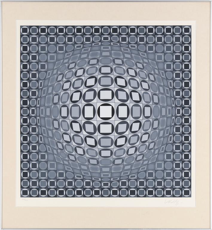 VICTOR VASARELY, färglitografi, signerad och numrerad 236/250.