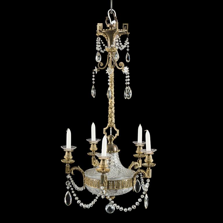 A Louis VXI style chandelier from around year 1900.