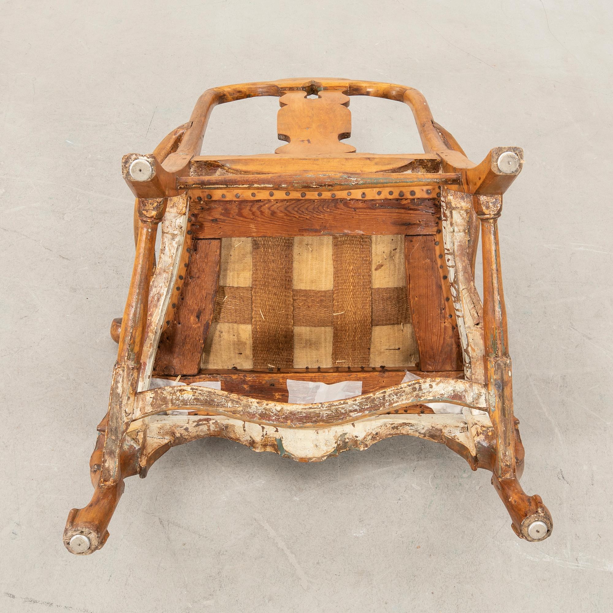 Armchair Rococo West Sweden mid-18th century.