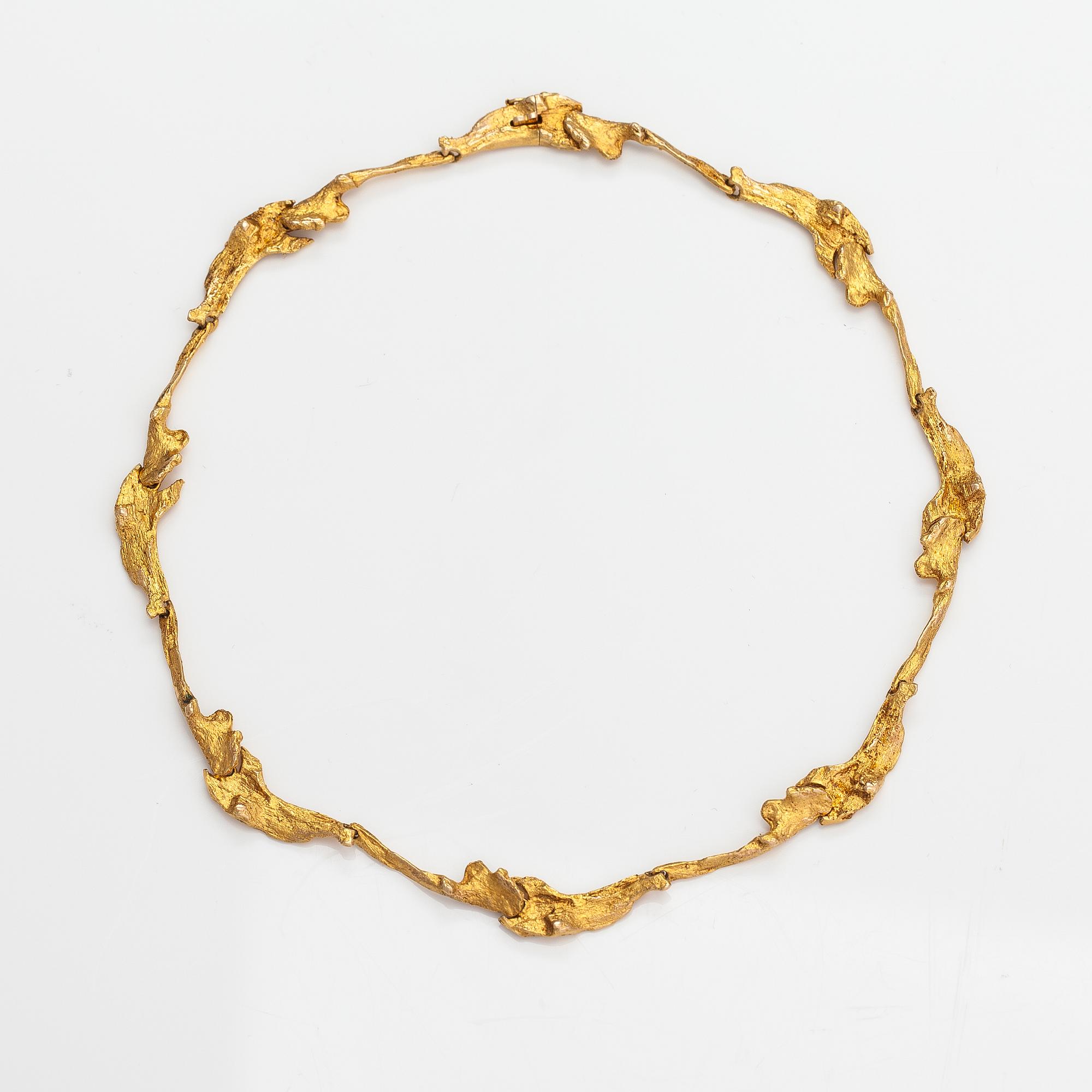 Björn Weckström, A 14K gold necklace "Orchid Psychedelic". Lapponia 1972.