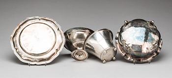 PARTI SILVER, 4 delar, vikt ca 1400g.