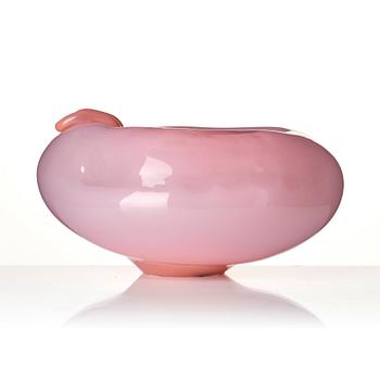 Åsa Jungnelius, a unique "Sculpture Pink" glass sculpture, Kosta Boda, Sweden, 2009.