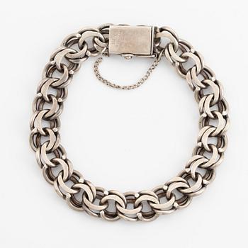 Silver bracelet.