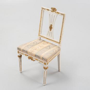 Chairs, 12 similar pieces, late Gustavian, Lindome, late 18th century - early 19th century.