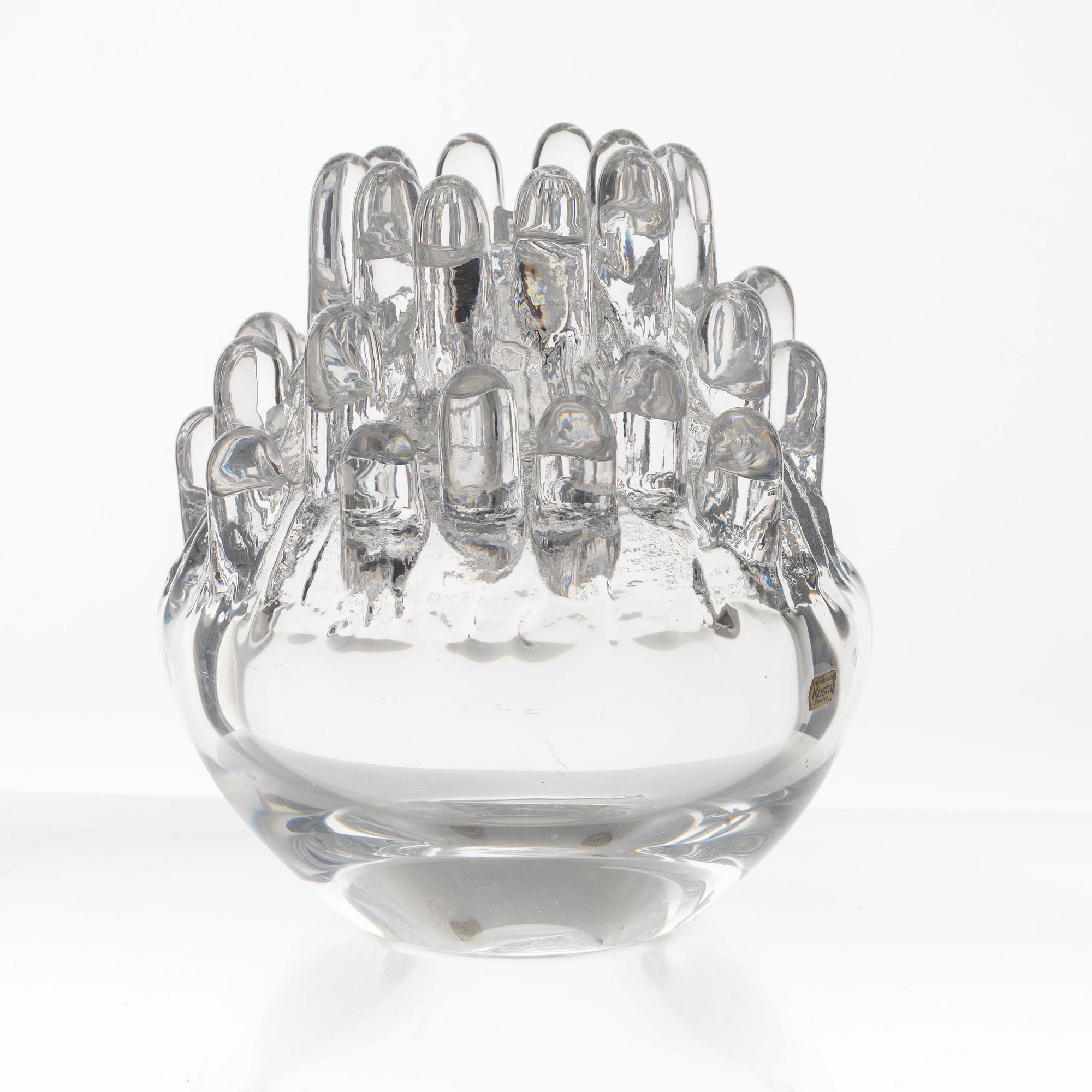 Göran Wärff, glasskulptur/ljuslykta, Kosta.