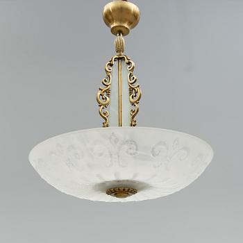 TAKLAMPA, 1900-talets mitt. Höjd ca 58 cm.