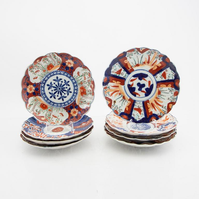 fat 12 st Japan Imari 1900-tal porslin.