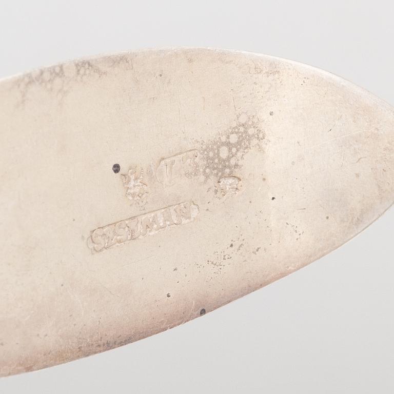 Spoons, 24 pieces, silver, Sweden, 18th–19th century.