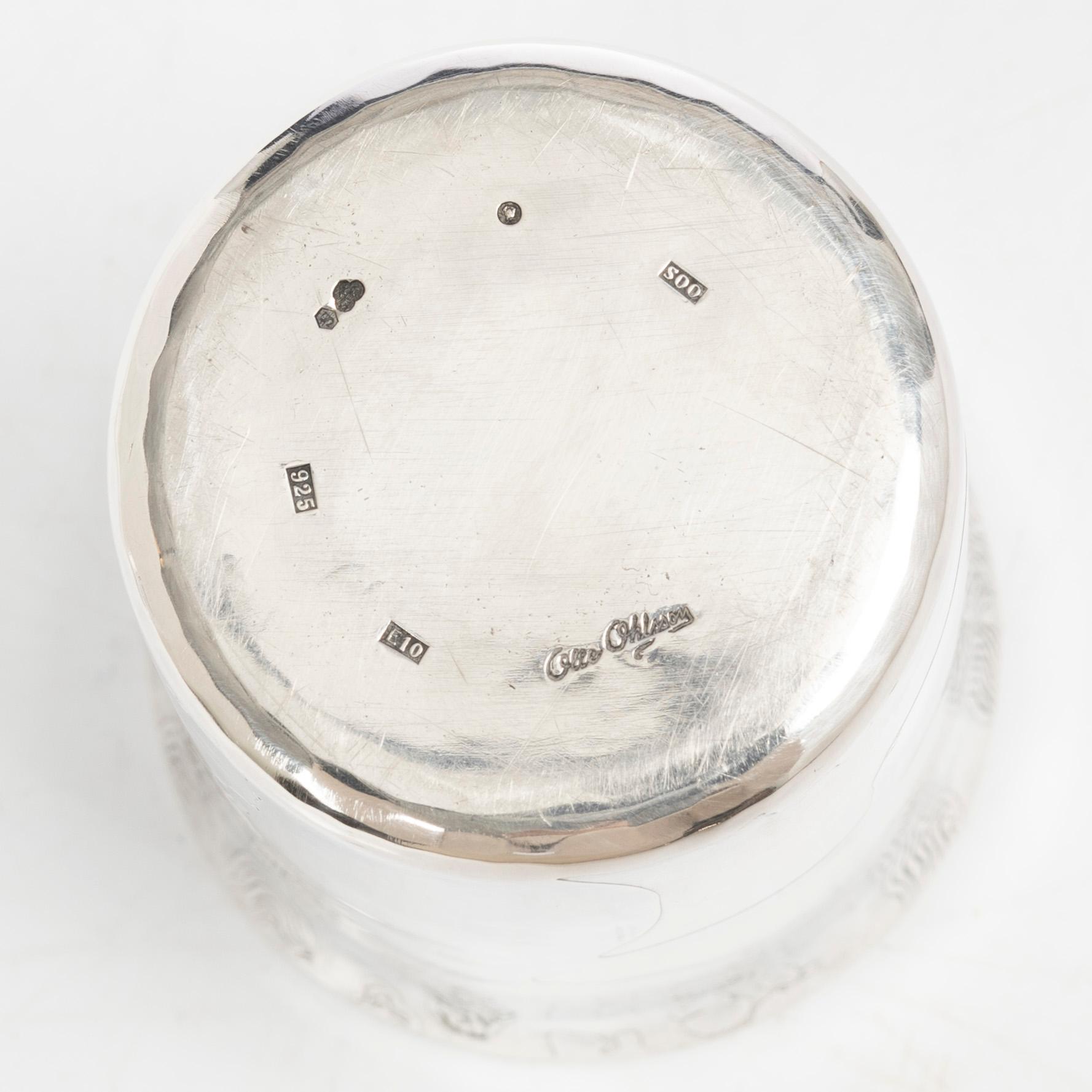 Olle Ohlsson, A sterling silver beaker, Olle Ohlsson Silversmide, Stockholm 1979.