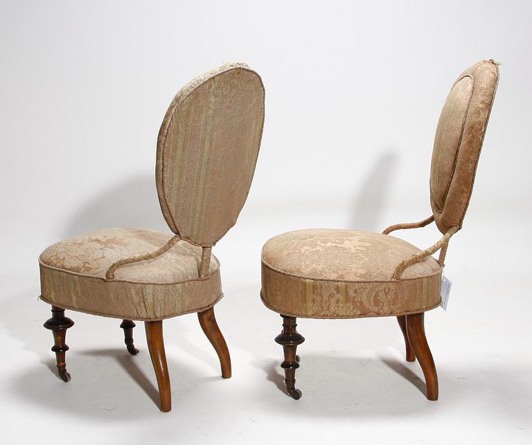 STOLAR, ett par, nyrenässans, 1800-talets slut.