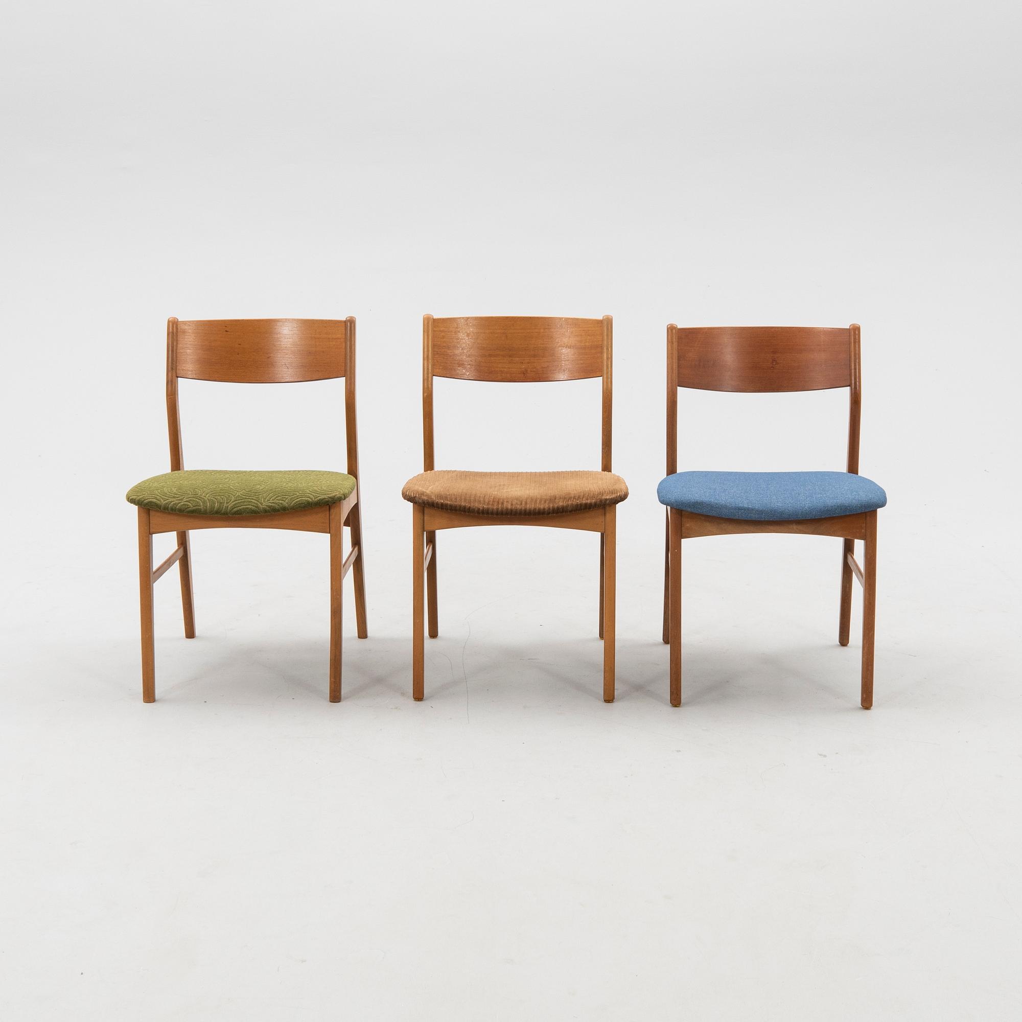 Stolar 6 st snarlika Farstrup Danmark 1960-tal.