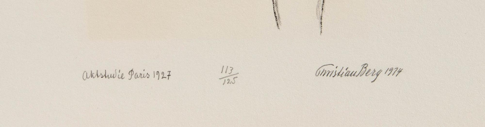 Christian Berg, "Aktstudie".