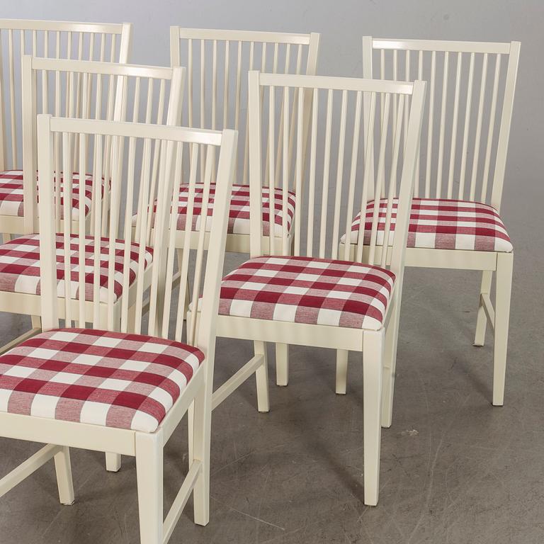 Six 1980's "Stockholm" Karin Mobring chairs for IKEA.