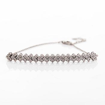 Bracelet, 8/8-cut diamonds, 14K white gold.