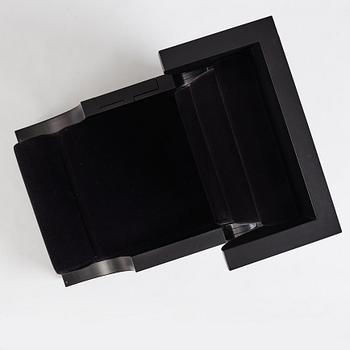 Alexander H Damsbo & Henrik Ingemann Nielsen, a "HC-Andersen Chair" armchair/table, ed. 3/49, Källemo, post 2005.