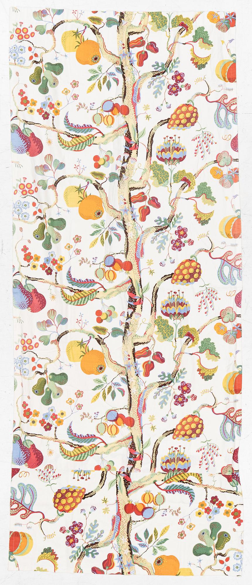 Josef Frank, a 'Vegetable Tree' curtain, Svenskt Tenn.
