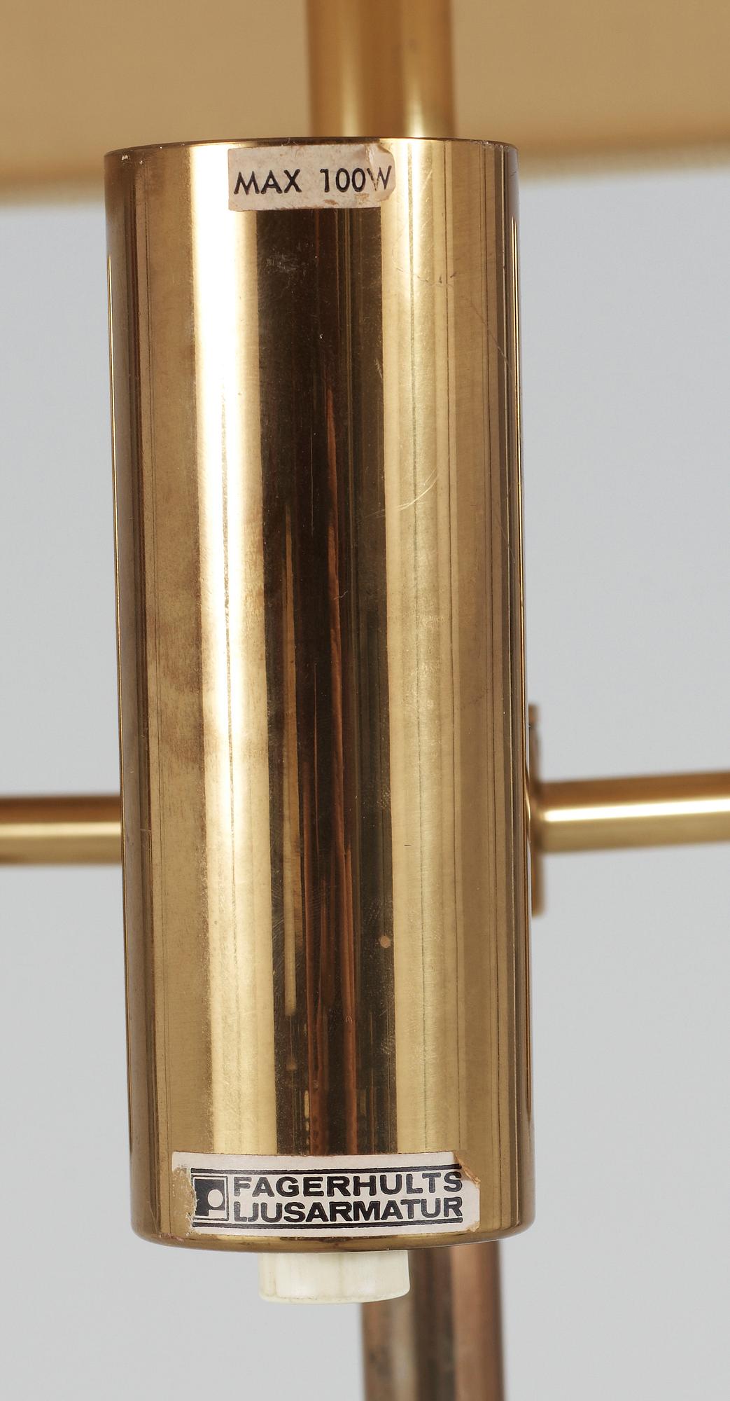 GOLVLAMPA, etikettmärkt Fahgerhults Ljusarmatur, 1900-talets mitt.