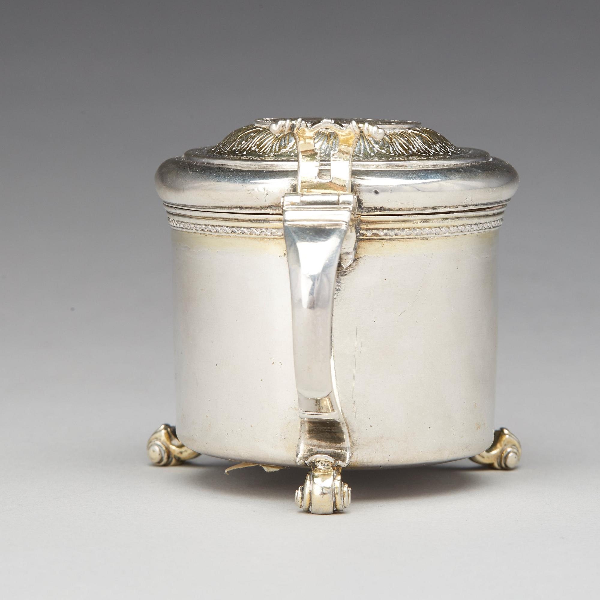 A Swedish 18th century parcel-gilt silver miniature tankard, mark of Bengt Biorn, Vasteras 1736.
