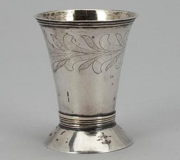 BÄGARE, silver, Erik Sandström, Torneå 1828. Vikt ca 47,6 g.