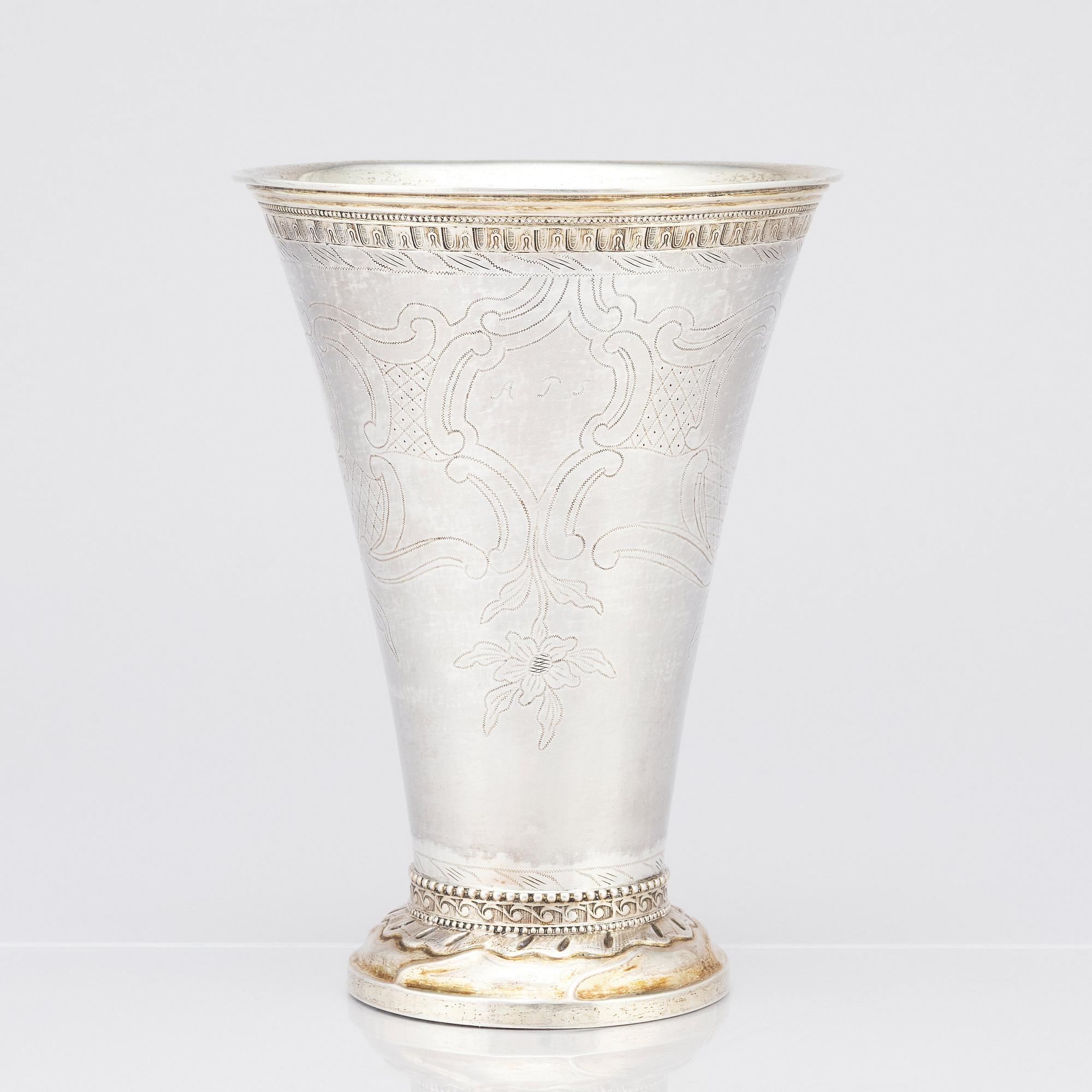 Erik Enander, bägare, silver, Uppsala 1786.