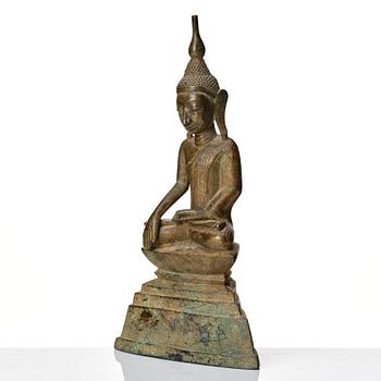 A bronze figure of Buddha, Burma, 19th Century.