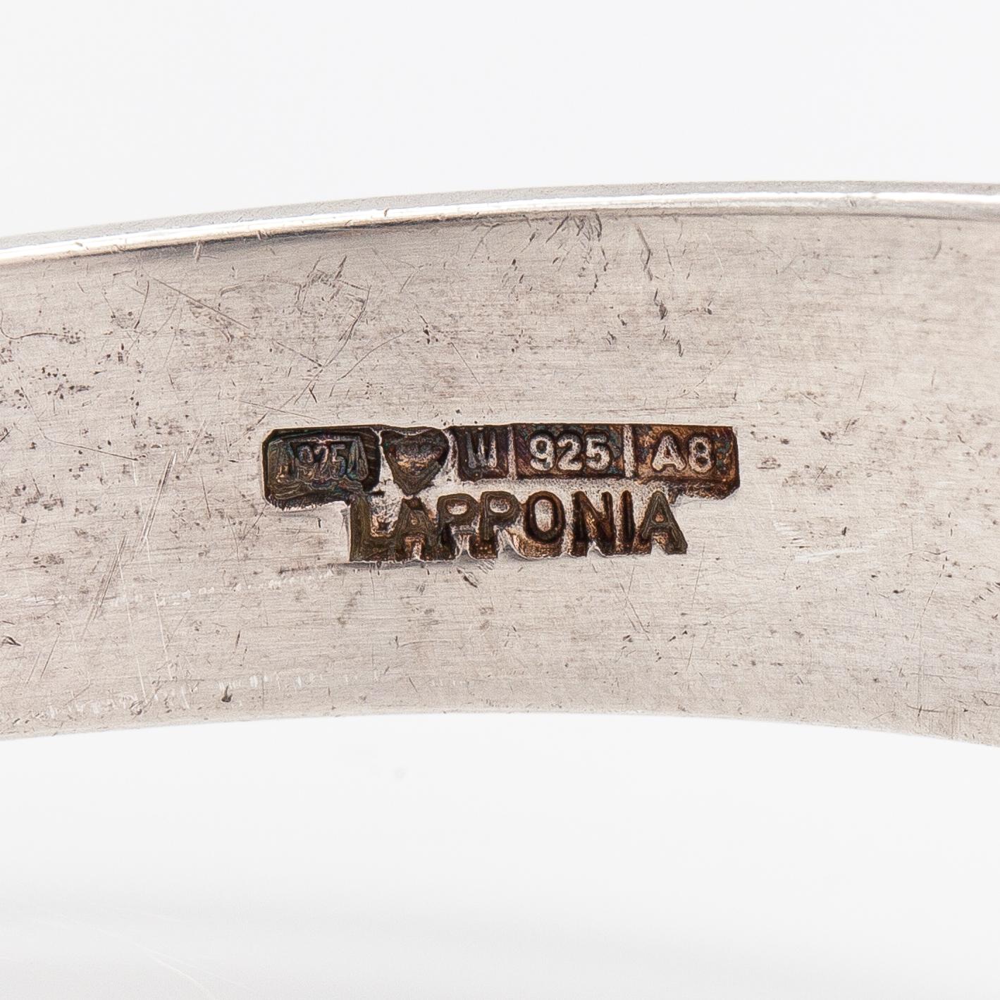 Björn Weckström, A sterling silver bracleet "Apollo". Lapponia 1978.