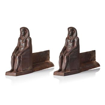 343. Eldhundar, ett par, Frankrike, 1800-talets första hälft, Empire.