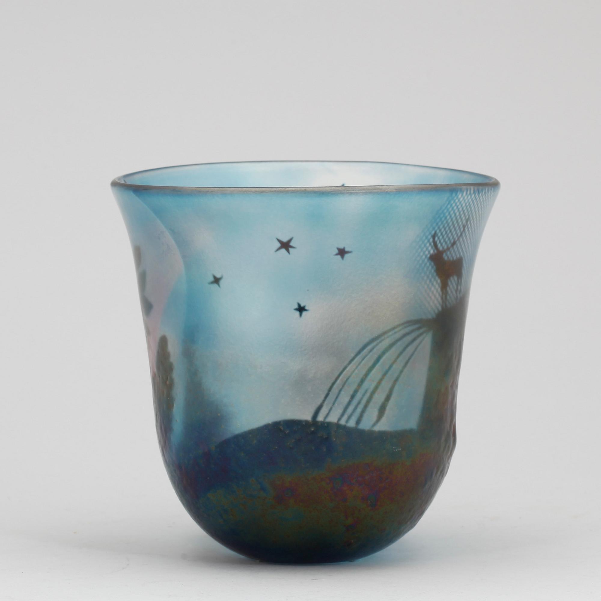 VAS, glas, Bertil Vallien, märkt Kosta unik 5846.
