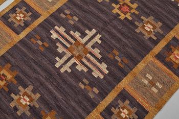 Märta Måås-Fjetterström, DRAPERIER, 1 par, rölakan, "Draperi med Långbårder", ca 298,5 x 78,5 och 301,5 x 79  cm, ett draperi signerat MMF.
