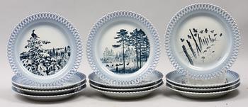 JULTALLRIKAR, 12 st, porslin, Bing & Gröndahl.