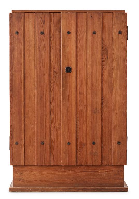 An Axel Einar Hjorth 'Lovö' stained pine cabinet, Nordiska Kompaniet, Sweden 1930's.