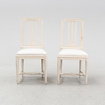 A pair of 'Odenslunda' Gustavian style chairs from Ikea, 1990's.