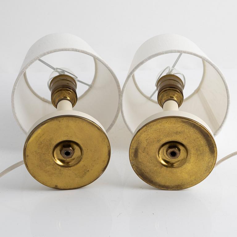 A pair of Swedish Modern table lamps, 1940's.