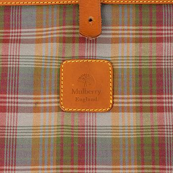 Mulberry, a scotch grain suitcase.