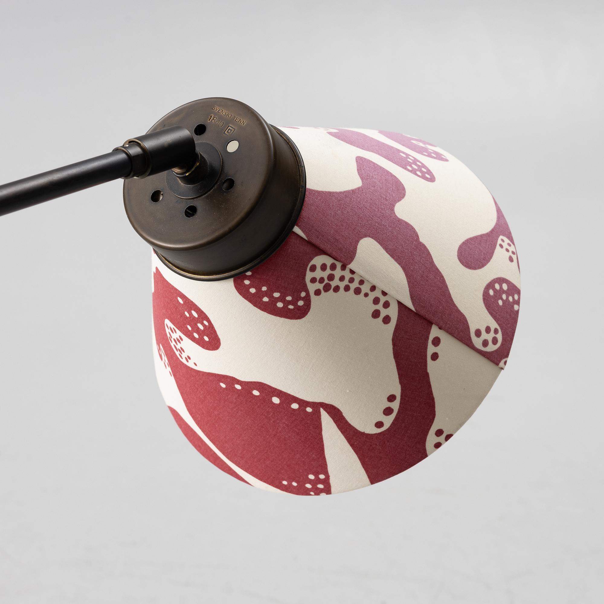 Josef Frank, a model '1840' floor lamp, Firma Svenskt Tenn.