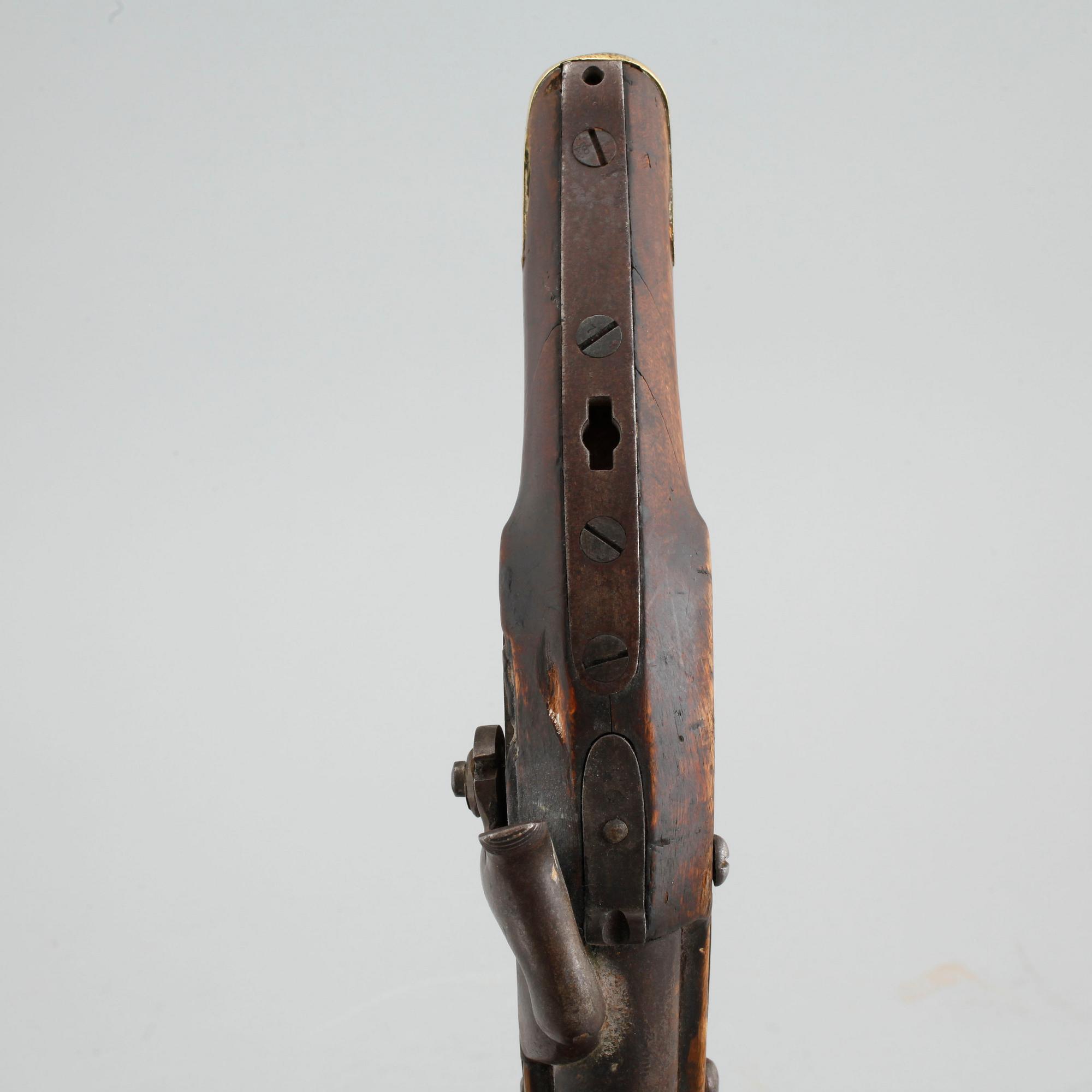 A mid 19th century cap lock gun.