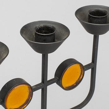 Iron candelabra by Gunnar Ander, Ystad metall.