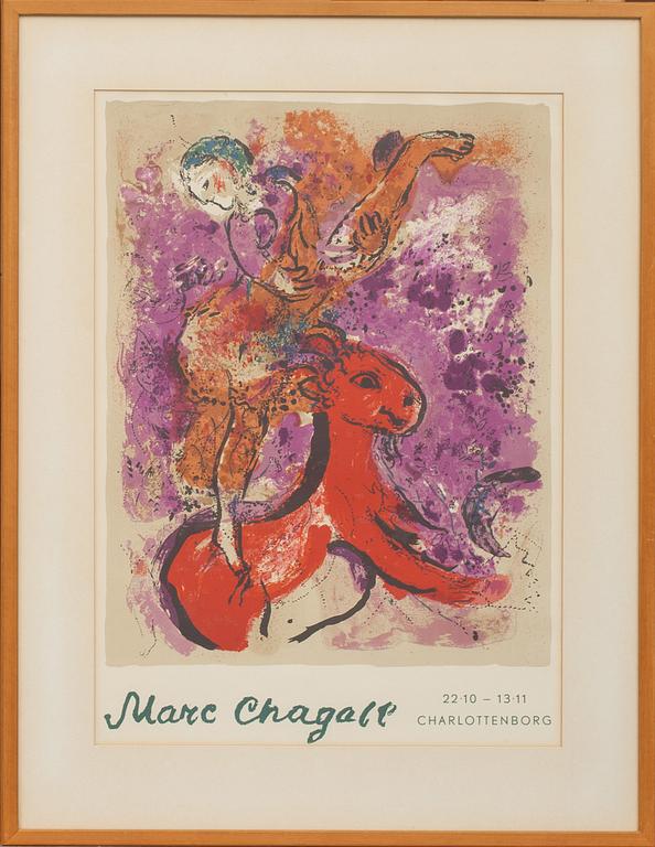MARC CHAGALL, efter, utställningsaffisch, 1900-tal.