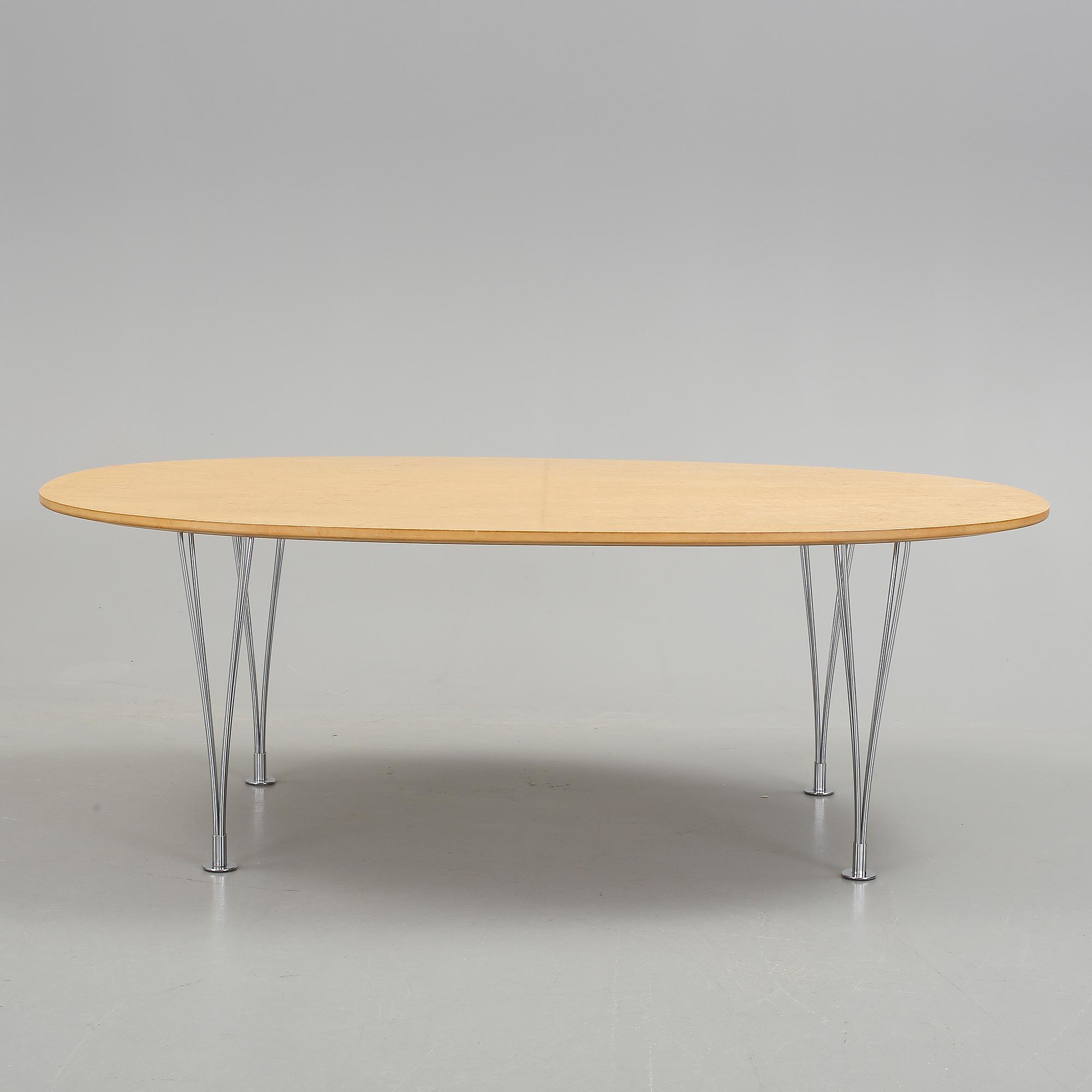 SOFFBORD, "Superellips" Design Bruno Mathsson och Piet Hein för Fritz Hansen, 1900-talets andra hälft.