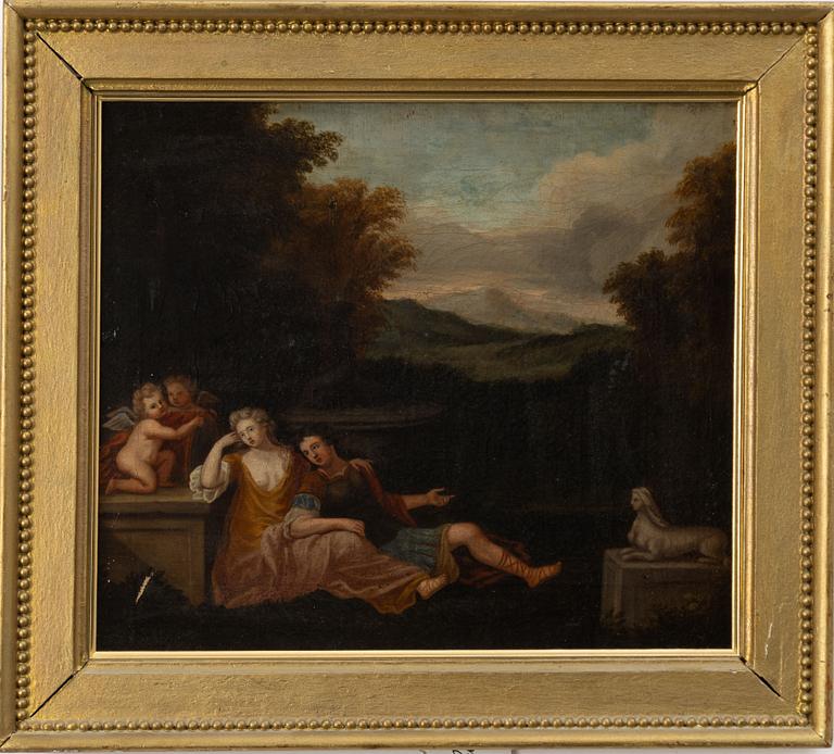 Unknown artist, 18th century, Pastoral Landscape with Reclining Figures.