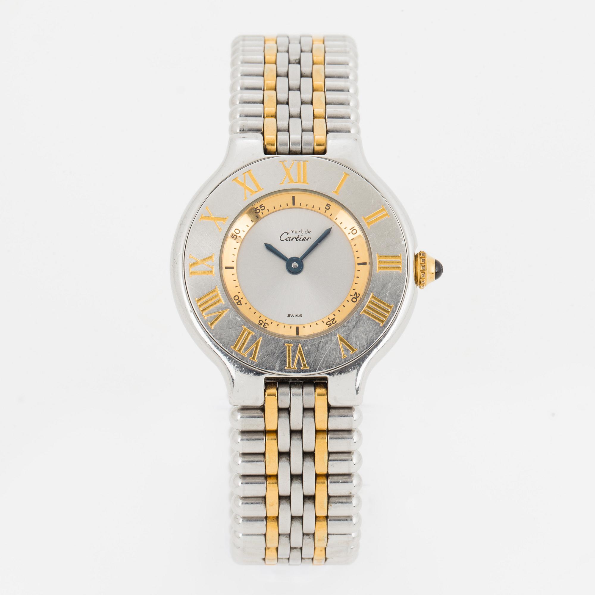 must de CARTIER, Must 21, wristwatch, 28 mm.