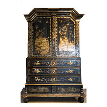 An early 18th century Chinese style cupboard.